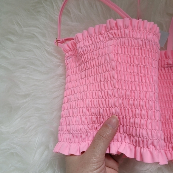 NWT Cabana del Sol - small 2 piece bikini - bubble gum pink - bandeau swimwear - Picture 7 of 12